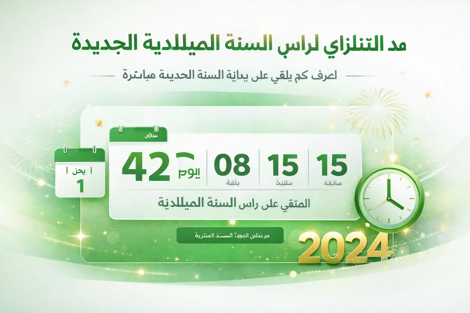 العد التنازلي لراس السنة الميلادية الجديدة